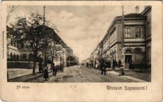 Kaposvár, Fő utca, könyvkereskedés, üzlet. Hagelmann Károly kiadása (szakadás / tear)