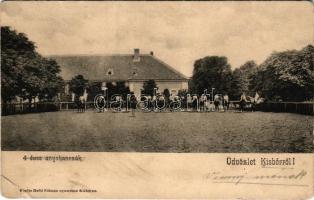 Kisbér, M. kir. ménes, 4 éves anyakancák. Haftl Kálmán kiadása (EB)