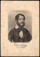 cca 1850 Barabás Miklós (1810-1898): Kossuth Lajos portréja, metszet, foltos, 18,5×13 cm