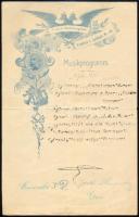 1913 A székesfehérvári közös 69. gyalogezred zeneprogramja, Ferenc József képével díszített lapon