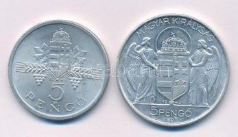 1943. 5P Al "Horthy Miklós születésének 75. évfordulójára" + 1945. 5P Al "Parlament&q...