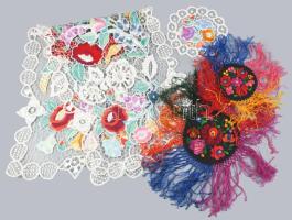 Kalocsai Richelieu hímzéses terítő 85x32 cm + 3 darab kis kalocsai mintás terítő