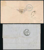 ~1866 magyar és osztrák levél 15kr bérmentesítéssel
"BONYHÁD" - Berlin
"TRIEST&quot...
