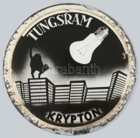cca 1930-1940 "Tungsram Krypton" reklám korong, jelzett a nyomaton (Bojti), papír (nyomat)...