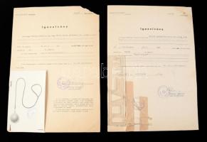 1967-1969 Országos Találmányi Hivatal 2 db igazolvány