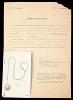 1967-1969 Országos Találmányi Hivatal 2 db igazolvány