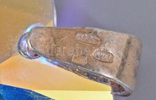 Swarovski színjátszó szív alakú kristály medál 925-ös ezüst (Ag) akasztóval, 30x30 mm