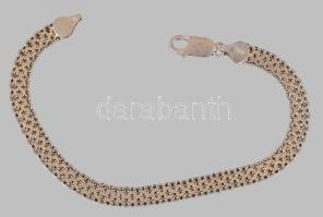 Olasz ezüst (Ag) karkötő, jelzett, 925 ezrelékes, h: 19 cm, 6g