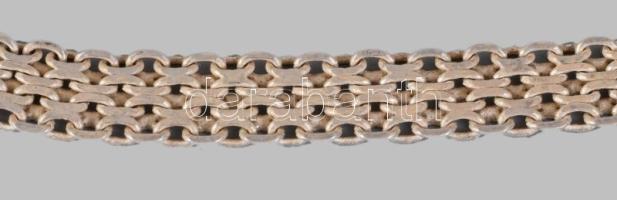 Olasz ezüst (Ag) karkötő, jelzett, 925 ezrelékes, h: 19 cm, 6g