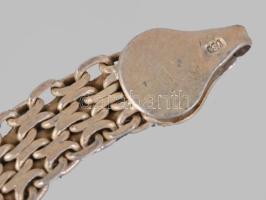 Olasz ezüst (Ag) karkötő, jelzett, 925 ezrelékes, h: 19 cm, 6g