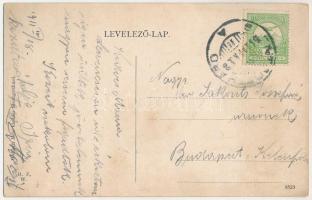 1911 Szentgotthárd, Széll Kálmán tér 100 év múlva - a jövőben montázs. Wellisch Béla kiadása B.F.W. ...