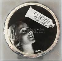 cca 1930-1940 "Ovenall fogkrém" reklám korong, jelzett a nyomaton (Bojti), papír (nyomat),...