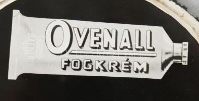cca 1930-1940 "Ovenall fogkrém" reklám korong, jelzett a nyomaton (Bojti), papír (nyomat),...