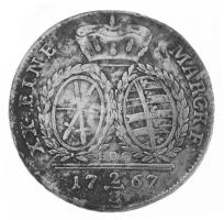 Német államok / Szászország-Albertine 1767EDC 2/3T Ag "III. Frigyes Ágost" Drezda (13,64g)...