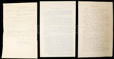 1915-1929 Csömör, 3 db jegyzőkönyv