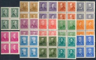 1932/37 Arcképek (I.) sor négyestömbökben (20.000)