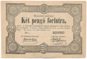 1849. 2Ft "Kincstári Utalvány" "EE s. 37381" T:F erős papír Adamo G108