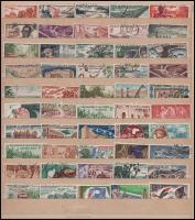 Francia gyarmatok 50 db klf nagyalakú légiposta bélyeg motívumokkal