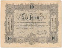 1848. 10Ft "Kossuth Bankó" "Ub. 8611 26" hátlapi szövegben "BÜNTETETTNEK" sajtóhiba T:F,VG Adamo G111h