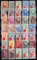 Madagaszkár 514 db klf bélyeg, 16 db blokk és 1 db kisív, közte 71 db komplett kiadás, 8 fekete lapos közepes berakóban
