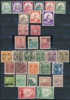 Japán megszállás távol-keleti országokban, 32 db klf bélyeg közepes berakólapon