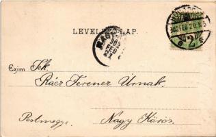 1902 Budapest VI. Oktogon téri részlet, villamos, Kömlődi Jakab, Ernyei Lajos, Sokulski üzlete, lova...