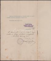 1908 "Salgó-Tarjáni Kőszénbánya-Rt. Bányaigazgatóság Petrozsény" gépelt levele Vulkánra Va...