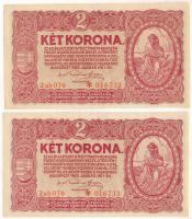 1920. 2K (2x) sorszámkövetők "2ab 076 * 016732 - 2ab 076 * 016733" T:XF Adamo K7