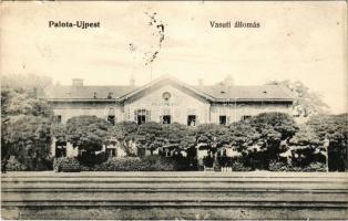 1910 Budapest XV. Rákospalota-Újpest, Palota-Újpest; vasútállomás (kis szakadás / small tear)