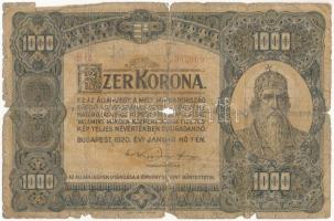 1920. 1000K "Orell Füssli Zürich" nyomdahely-jelöléssel "B 18 342869" T:G Adamo K36