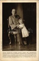 1915 Seine Majestät Kaiser Franz Josef mit Erzherzog Franz Josef Otto, Sohn des Erzherzog-Thronfolge...