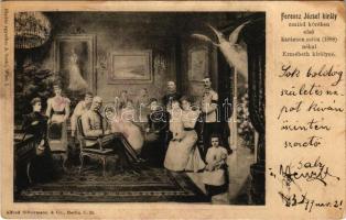 Ferenc József király család körében első karácsony estén (1898), néhai Erzsébet királyné (Sissi) Alf...