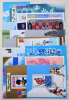 Észak Korea, Mongólia tartalmas gyűjteményrészek 16 lapos A4 berakóban, közel 2.300 db bélyeg, közte...