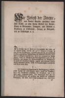 cca 1780 II. József császár rendelete a szolgálati rendtartásról, német nyelven, 16p