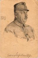 1918 Osztrák-magyar katonai művészlap. Josef Eberle / WWI Austro-Hungarian K.u.k. military art postc...