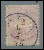 1874 2kr ritka vésésjavítással (ex Orbán, Sebestyén aranyérmes kiállítási anyagból)