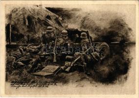 1938 Második világháborús német katonai művészlap / WWII German military art postcard (non PC) + So....
