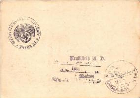 1938 Második világháborús német katonai művészlap / WWII German military art postcard (non PC) + So....