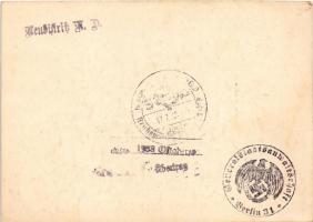 1938 Második világháborús német katonai művészlap / WWII German military art postcard (non PC) + So....