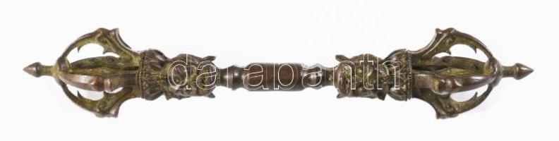 Díszes tibeti phurba, h: 9,5 cm