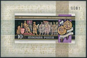 1972 Aranybulla vágott blokk