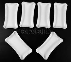 6 darabos halszálkás tálka szett, hibátlan, 10,5x5,5 cm