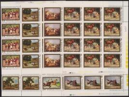 1979 Festmények hajtott teljes ívsor (40f tollal írt évszám az ívszélen / ink on the margin)