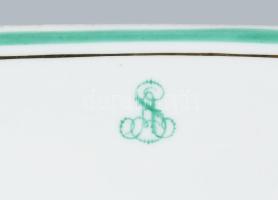 cca 1880 Nemesi monogramos 2 darab kínáló, hibátlan, 21,5x21,5 cm