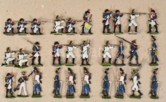 140 darabos ólomkatona gyűjtemény, kézzel festett / Zinnfiguren