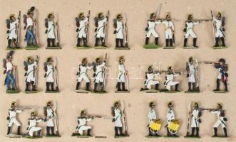 140 darabos ólomkatona gyűjtemény, kézzel festett / Zinnfiguren