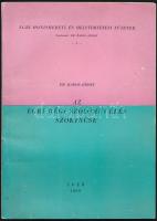Dr. Bakos József: az egri szőlőművelés szókincse. Egri Honismereti és Helytörténeti Füzetek 2. Eger, 1969. 47p+8t. Kiadói tűzött papírkötés, gerincnél elvált, kopottas állapotban.