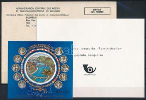 1985 Európai Biztonsági és Együttműködési Értekezlet ajándék blokk eredeti ajándékozási borítékkal. A külföldi delegáltaknak adományozták. (30.000+++)