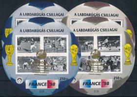 1999 Európa legjobb labdarúgói emlékív pár arany és bíbor színű felülnyomással, 2-2 azonos sorszámmal (26.000)