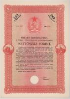 1949. Budapest "Ötéves tervkölcsön - A Magyar Népköztársaság nyereménykölcsöne" 200Ft-ról, "2997 0268" sorszámmal, szárazpecséttel T:VF